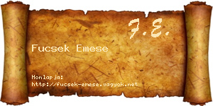 Fucsek Emese névjegykártya